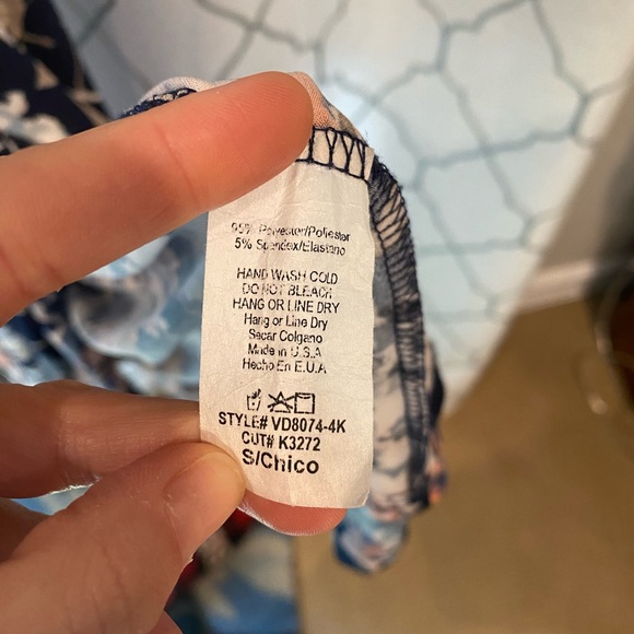 Pinkblush Maternity Blue Floral Wrap Maxi Dress Small - Picture 5 of 7